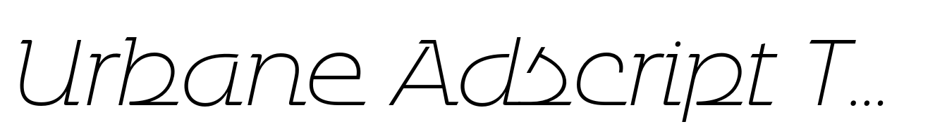 Urbane Adscript Thin Italic